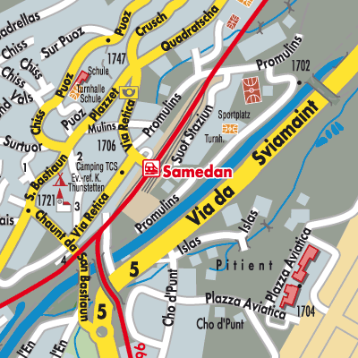 Stadtplan Samedan