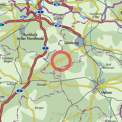 Landkarte Samtgemeinde Amelinghausen