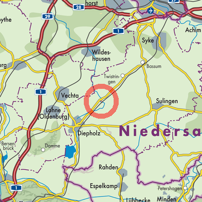 Landkarte Samtgemeinde Barnstorf