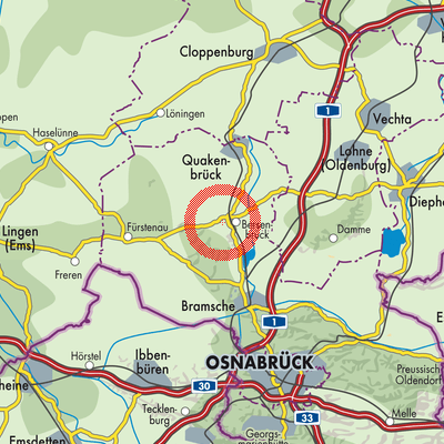 Landkarte Samtgemeinde Bersenbrück