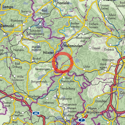 Landkarte Samtgemeinde Boffzen