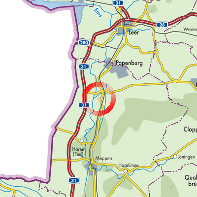 Landkarte Samtgemeinde Dörpen