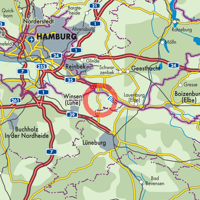 Landkarte Samtgemeinde Elbmarsch