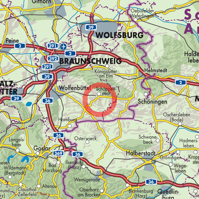 Landkarte Samtgemeinde Elm-Asse