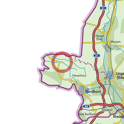 Landkarte Samtgemeinde Emlichheim