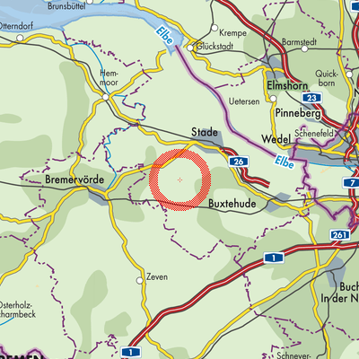 Landkarte Samtgemeinde Fredenbeck