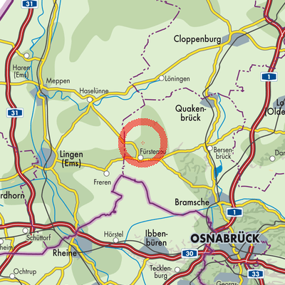 Landkarte Samtgemeinde Fürstenau