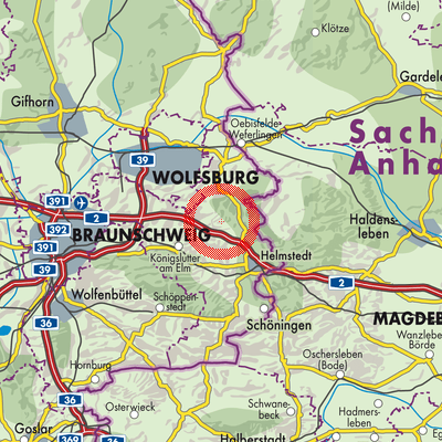 Landkarte Samtgemeinde Grasleben