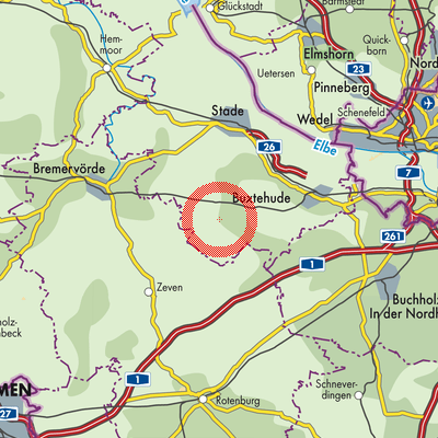 Landkarte Samtgemeinde Harsefeld