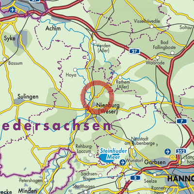 Landkarte Samtgemeinde Heemsen