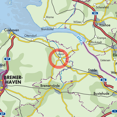 Landkarte Samtgemeinde Hemmoor