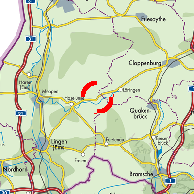 Landkarte Samtgemeinde Herzlake