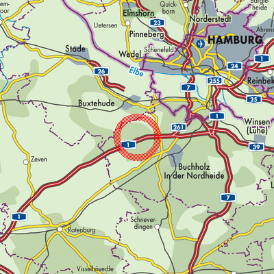 Landkarte Samtgemeinde Hollenstedt