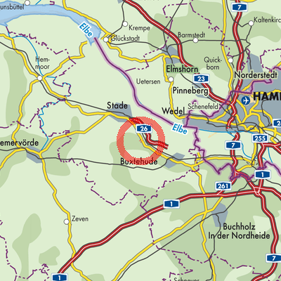 Landkarte Samtgemeinde Horneburg