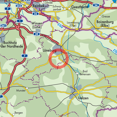 Landkarte Samtgemeinde Ilmenau