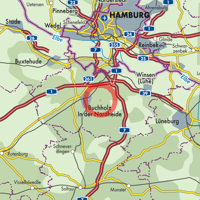 Landkarte Samtgemeinde Jesteburg