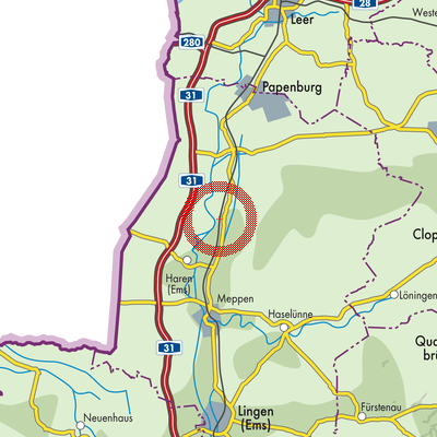 Landkarte Samtgemeinde Lathen