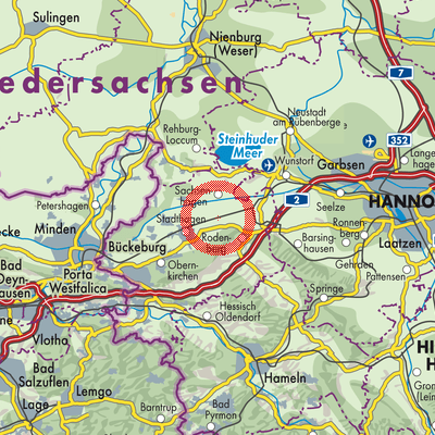Landkarte Samtgemeinde Lindhorst
