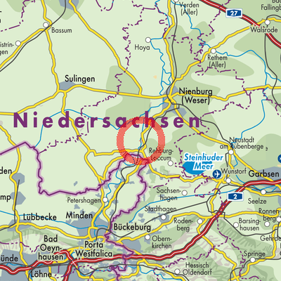 Landkarte Samtgemeinde Mittelweser