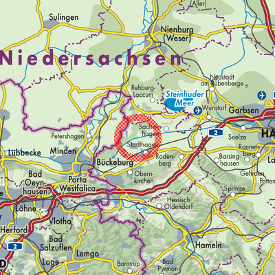 Landkarte Samtgemeinde Niedernwöhren