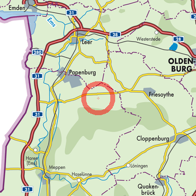 Landkarte Samtgemeinde Nordhümmling