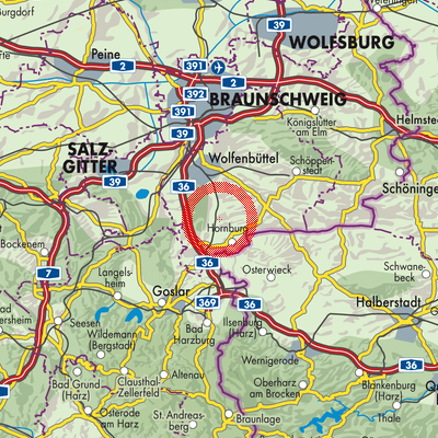 Landkarte Samtgemeinde Oderwald