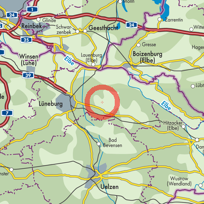 Landkarte Samtgemeinde Ostheide