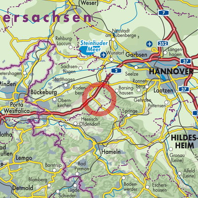 Landkarte Samtgemeinde Rodenberg