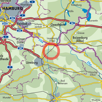 Landkarte Samtgemeinde Scharnebeck