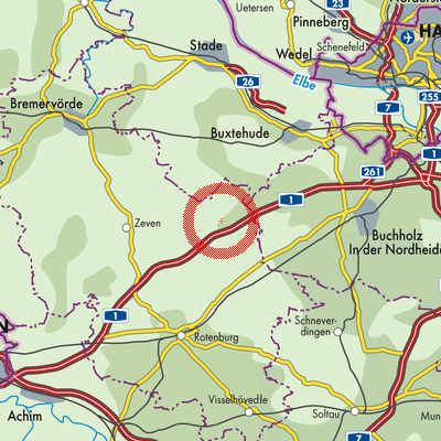 Landkarte Samtgemeinde Sittensen