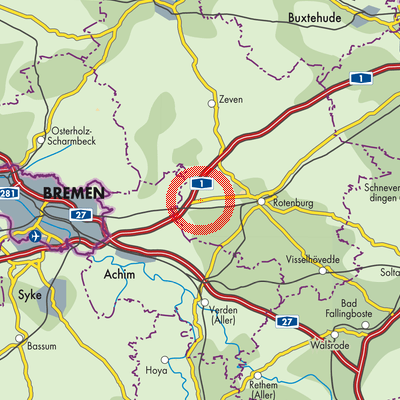 Landkarte Samtgemeinde Sottrum