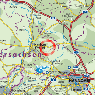 Landkarte Samtgemeinde Steimbke