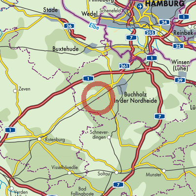Landkarte Samtgemeinde Tostedt