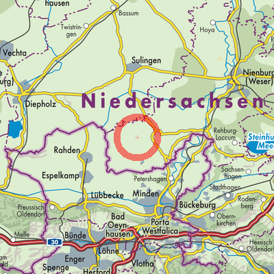 Landkarte Samtgemeinde Uchte