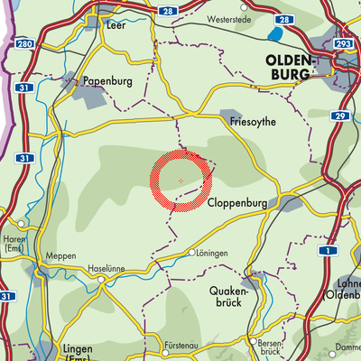 Landkarte Samtgemeinde Werlte