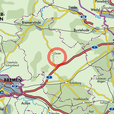 Landkarte Samtgemeinde Zeven