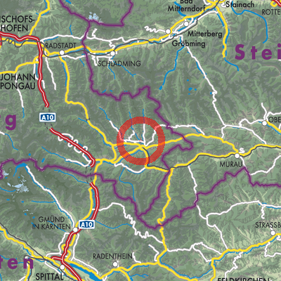 Landkarte Sankt Andrä im Lungau