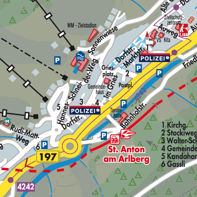 Stadtplan Sankt Anton am Arlberg