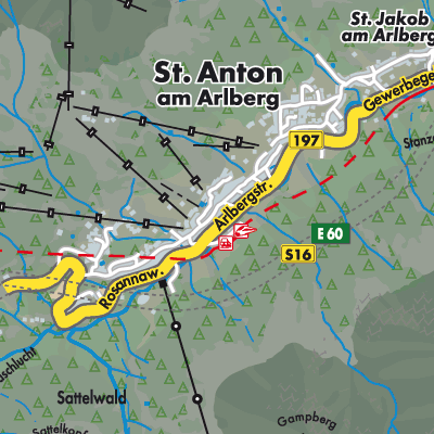 Sankt Anton am Arlberg - Stadtpläne und Landkarten