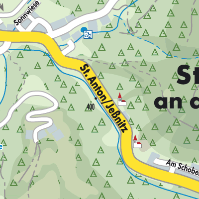 Stadtplan St. Anton an der Jeßnitz