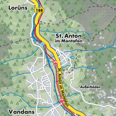 Übersichtsplan Sankt Anton im Montafon
