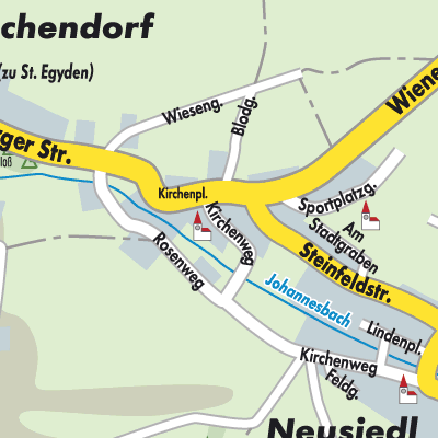 Stadtplan Sankt Egyden am Steinfeld