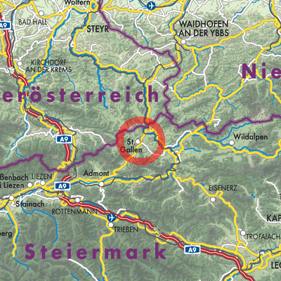 Landkarte Sankt Gallen