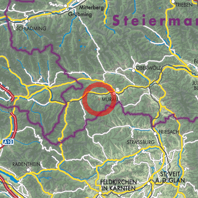 Landkarte Sankt Georgen am Kreischberg