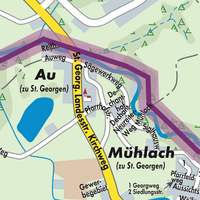 Stadtplan Sankt Georgen bei Salzburg