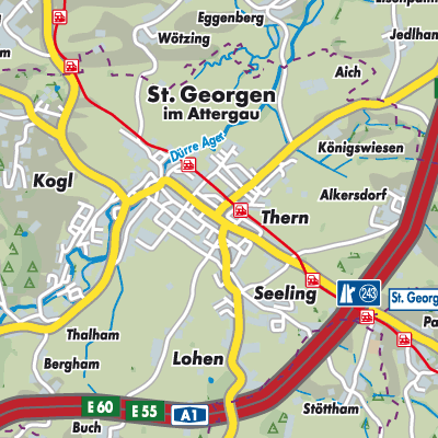 Übersichtsplan St. Georgen im Attergau