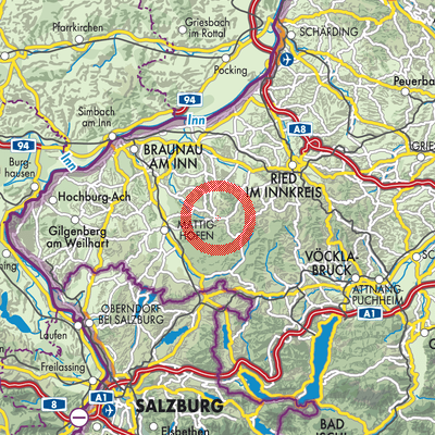 Landkarte St. Johann am Walde