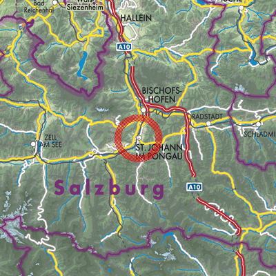 Landkarte Sankt Johann im Pongau