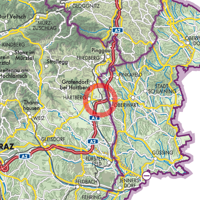 Landkarte Sankt Johann in der Haide