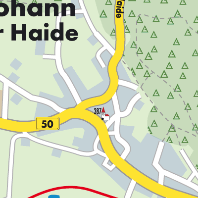 Stadtplan Sankt Johann in der Haide